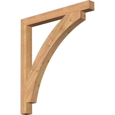 Ekena Millwork Thorton Block Smooth Bracket, Western Red Cedar, 3 1/2"W x 38"D x 42"H BKT04X38X42THR05SWR